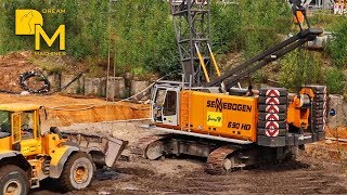 SENNEBOGEN RAUPENKRAN SEILBAGGER + VOLVO RADLADER GROSSBAUSTELLE HAFENCITY HAMBURG DREAM MACHINES