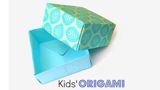 How to make a paper gift box with lid - Easy I  EASY Origami Gift Box with Lid