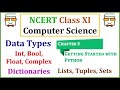 Python Data Types: Integer, Float, Boolean, Complex, List, String, Tuple, Set, None, Dictionary