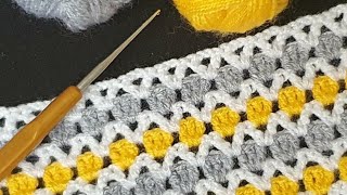 2️⃣4️⃣2️⃣ Tığ işi bebek battaniye örgü modeli ( Alıntı değildir )Easy Crochet knitting