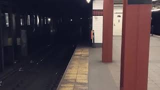 R160 #8585 (C) + R68A #5049-#5052 on the (A) arriving at 34th Street - Penn Station