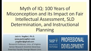 Myth of IQ, a NASP sponsored webinar