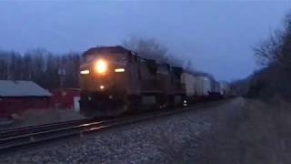 4K: CSX 7809 through North Chili, NY 3-29-2019