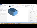 How to insert a 3D  cube in Microsoft  Word