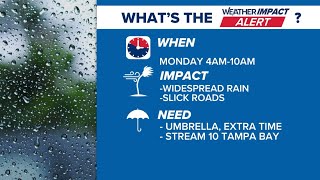 Weather Impact Alert Monday: Heavy rain, lightning, and treacherous travel for the morning commute