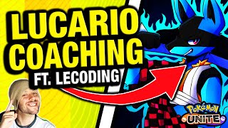 FREE PROFESSIONAL COACHING!! *Lucario* FT. @lecodingyt  - Pokémon Unite