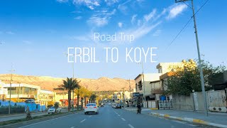 Road Trip from Erbil to Koye: Adventure Through Stunning Landscapes ASMR 4K | Kurdistan - Iraq