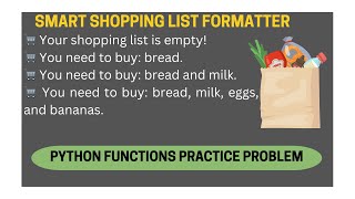29. Python Practice: 🛒 Format Your Shopping List