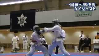 【防具付空手】2015年 東京都大会　決勝戦 早川vs菊村 【錬武会】 JKF-Renbukai Traditional protector Karate