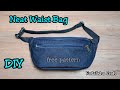 Membuat Tas Pinggang Rapi dan Mudah, DIY Neat Waist Bag / Fanny Pack Tutorial