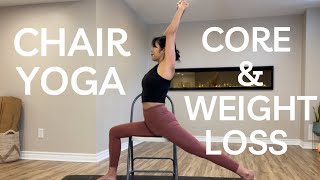 15 Mins Chair Yoga for Strong Core & Weight Loss || Full Body Results