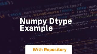 numpy dtype example