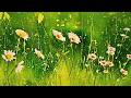 Loose Daisies Landscape Watercolour Tutorial // Using One Amazing Hack!