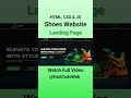 Create Shoes Website Using HTML & CSS | Fast Code