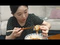 real mukbang korean winter food gwamegi dried fish ☆ spicy seafood noodles