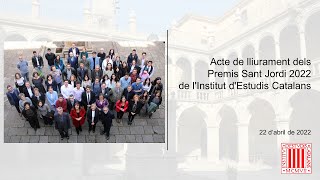 Acte de lliurament dels Premis Sant Jordi 2022 de l'Institut d'Estudis Catalans