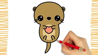 How to Draw an OTTER KAWAII I Easy