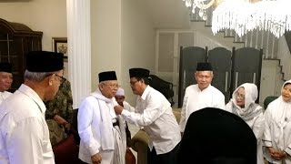 Sematkan Pin di Dada KH Ma'ruf Amin, SAHI Jokowi KMA Nyatakan Dukungannya