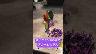 【ピクミン2】紫ピクミン100匹でアカヘビガラス戦