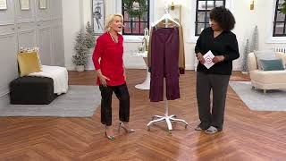 Isaac Mizrahi Live! Perforated Hem Faux Leather Pants on QVC