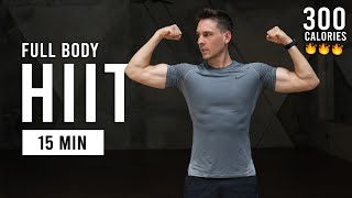 15 Min Full Body HIIT Workout For Fat Loss (Intense, No Repeats)
