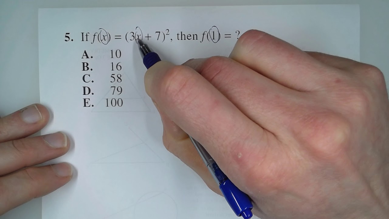 2017 2018 Act Prep Math 5 Youtube