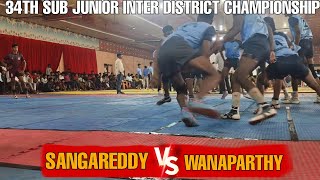 WANAPARTHY VS SANGAREDDY || 34TH SUB JUNIOR INTER DISTRICT KABADDI CHAMPIONSHIP