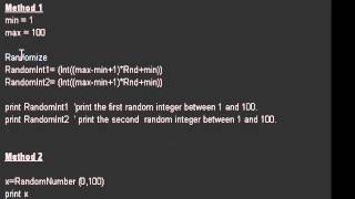 generate the random number in QTP