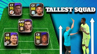 I PLAYED WITH THE TALLEST SQUAD IN EFOOTBALL 2025 MOBILE - DOMINATING THE AIR!