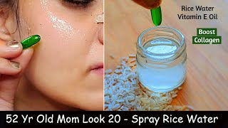 i Spray Rice Water on my Face + Vitamin E Oil to Close Large Open Pores, Wrinkles & Skin Whitening