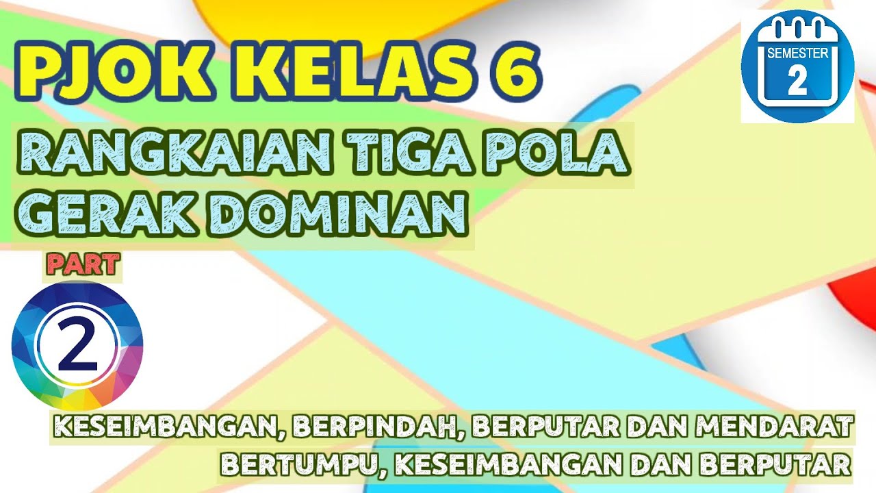 MATERI PJOK KELAS 6 RANGKAIAN TIGA POLA GERAK DOMINAN PERTEMUAN 2 - YouTube