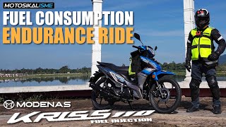 MODENAS KRISS 110 FUEL INJECTION | FULL TANK, FULL THROTTLE FUEL CONSUMPTION TEST ENDURANCE RIDE