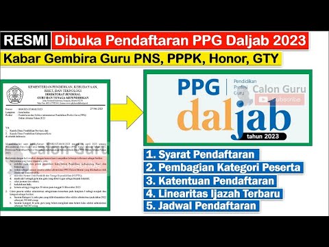 RESMI Dibuka Pendaftaran PPG Dalam Jabatan 2023, Cek Syarat Dan Jadwal ...