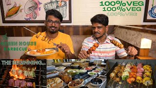 100% vegetarian BBQ @ Chennai-The Green House Barbecue | Jain Food | Gourmet Friends | The Beginning