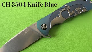 CH 3504 Knife from China Skull design blue and incredible