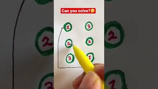 Connect 1 to 1, connect 2 to 2 and 3 to 3 without crossing the lines! #math #youtube #shorts