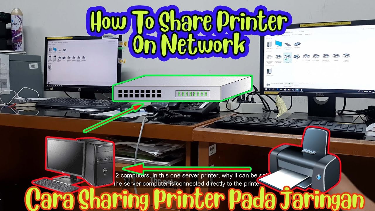 Cara Menggunakan Satu Printer Ke 2 Komputer | How To Share Printer On A ...