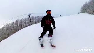 恐羅漢スキー　ヒエ畑ゲレンデ・トップTOボトム　Snowboard boots Skiboard Riders