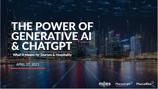 The power of generative AI and ChatGPT - what it means for tourism and hospitality