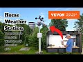 Vevor 7-in-1 Wi-Fi Weather Station. Solar Powered