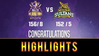Gladiators Beat Sultans by 2 Wickets |Multan Sultans Vs Quetta Gladiators|HBL PSL 2018 | M1F1
