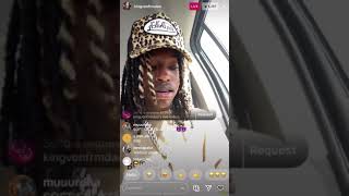 King Von crying on Instagram Live Listening to Juice WRLD