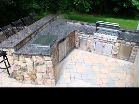 Outdoor Kitchen Barbeque Project featuring Natural Thin Stone Veneer Outdoor Kitchen Barbeque Project featuring Natural Thin Stone Veneer