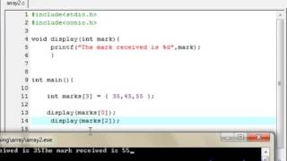 27 Passing Array to a Function in C Programming Language Video Tutorials