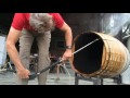 barrel washing wine