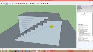 How to draw stairs​ in sketch up ? | របៀប គូស ជណ្ដើរ នៅ Sketch Up