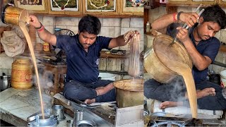 Tastiest Chai Ever ❤ पव्वा पत्ती चाय of Kolkata😳👌🏻 | Bapu Tea Stall Kolkata | KolkataFood |