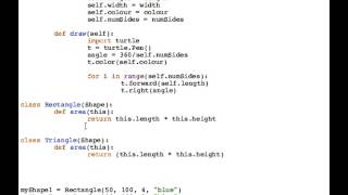 Python object inheritance (Turtle Shapes Demo)