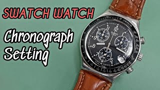 How to reset the chronograph hands on a Swatch YCS429 chronograph watch | Watch Repair Channel