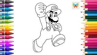 Марио | Рисуем Марио | Учимся рисовать  KidsColoring